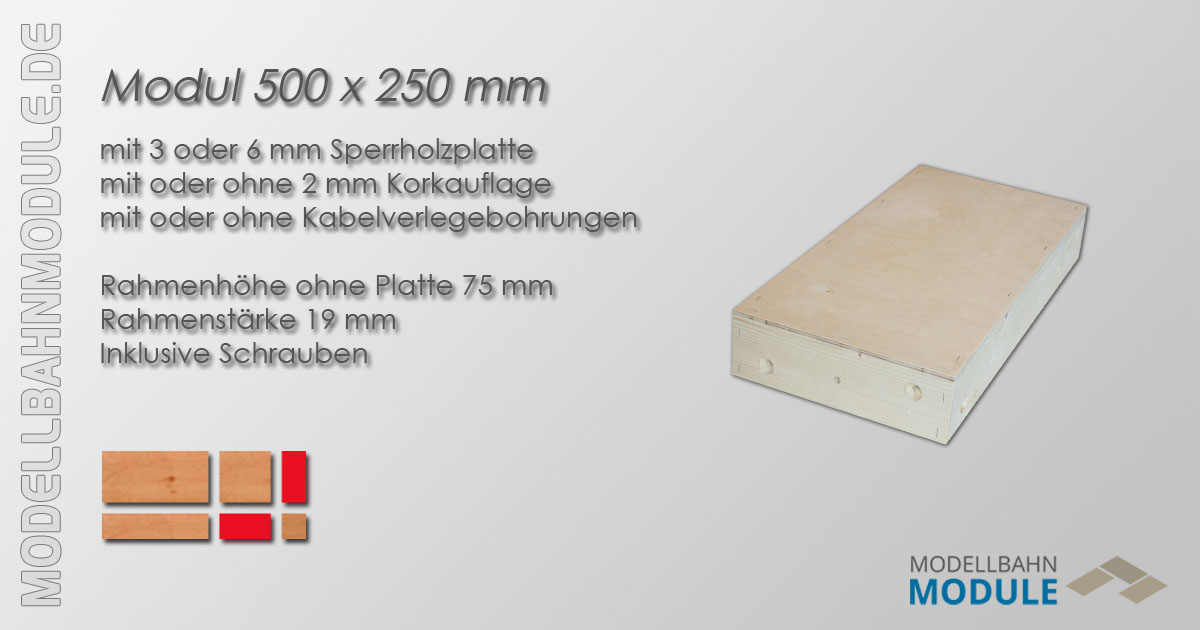 Modultisch 500 x 250 mm Modultisch 500 x 250 mm