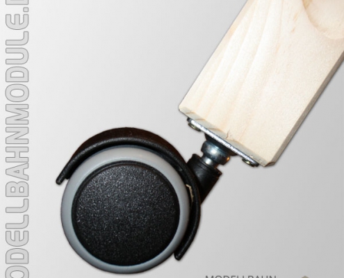 Tischbein mit Möbellenkrollen Tischbein mit Möbellenkrollen