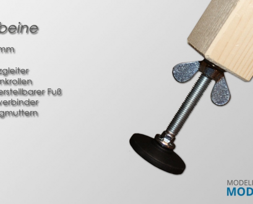 Tischbeine mit Höhenverstellung Tischbeine mit Höhenverstellung