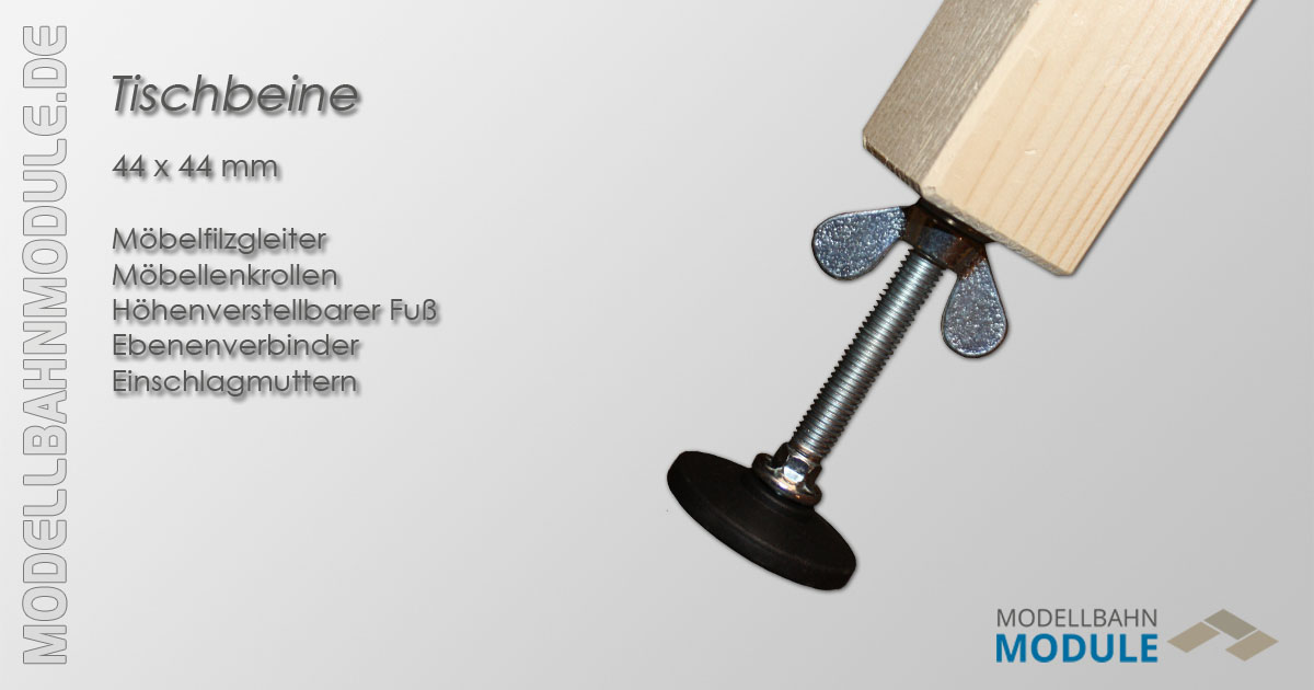 Tischbeine mit Höhenverstellung Tischbeine mit Höhenverstellung