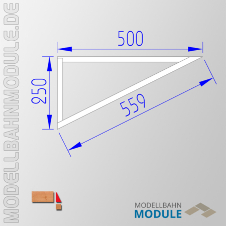 Eckmodultisch 27 Grad links
